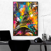 Toile - Eiffel Colors